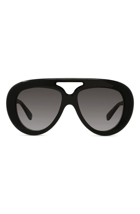 Curvy 55mm Gradient Pilot Sunglasses