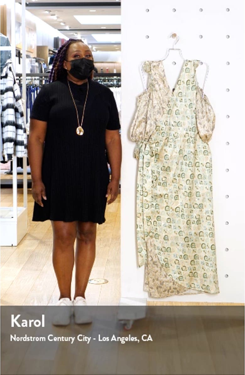 Marble Print Cold Shoulder Dress, sales video thumbnail