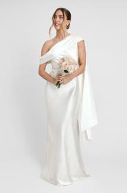 Six Stories Drape One Shoulder Bridesmaid Dress