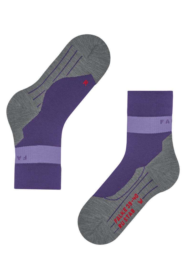 RU Compression Stabilizing Running Socks, Alternate, color, Amethyst