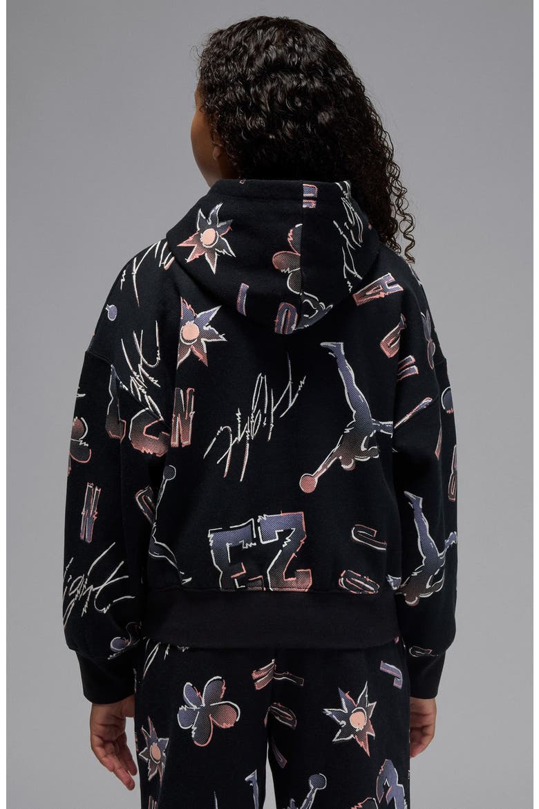 Kids' 23 Throwback Graphic Hoodie, Alternate, color, BLACK