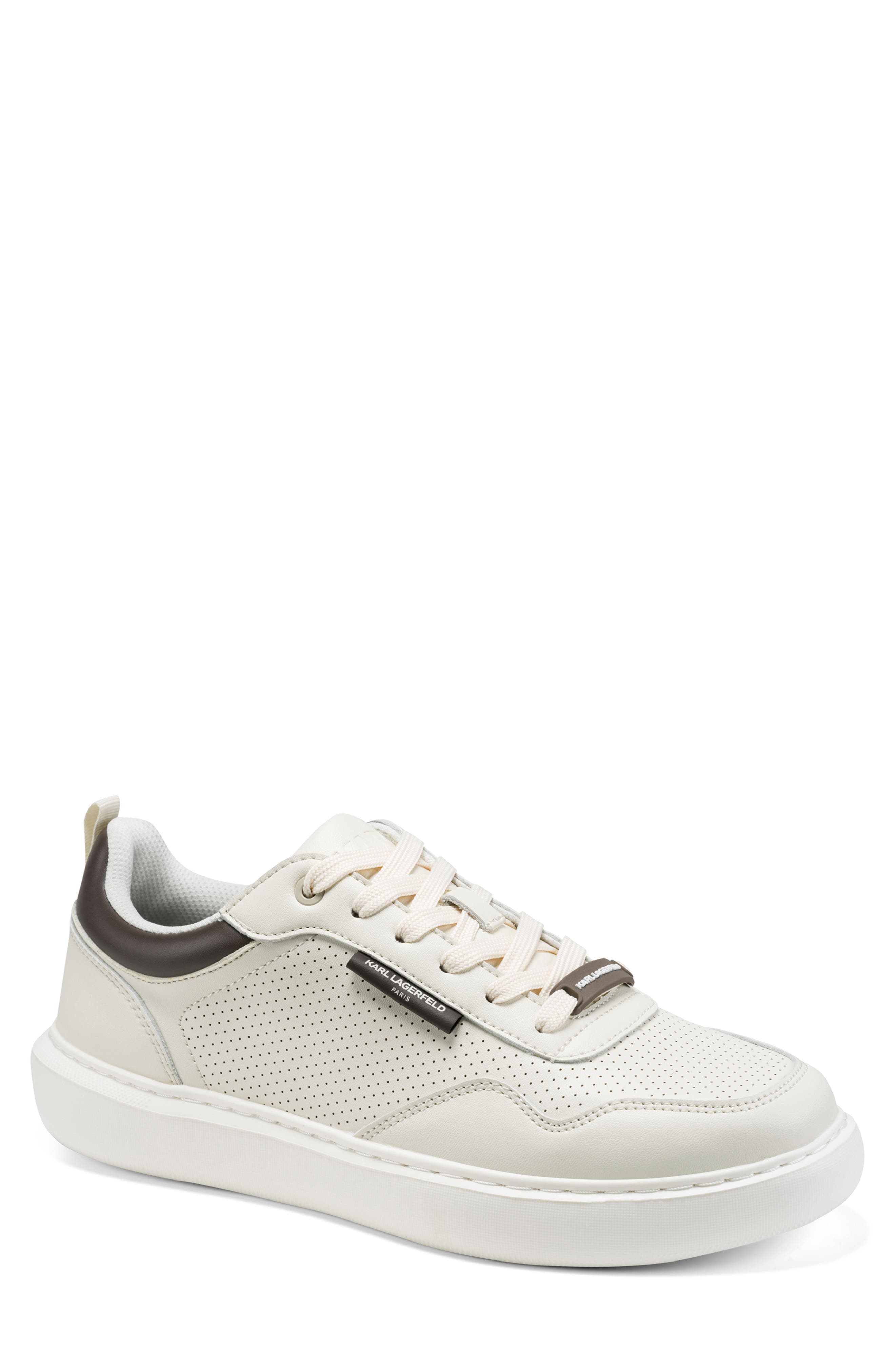 KARL LAGERFELD PARIS Pharaon Perforated Lace-Up Sneaker