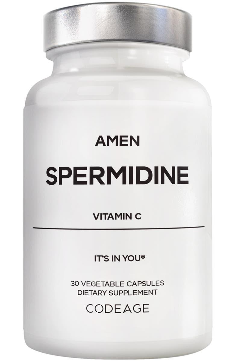 Codeage Spermidine Supplement, Spermidine HCl, Vitamin C Ascorbic Acid, Main, color, White