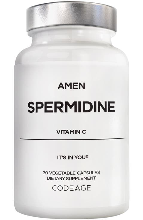 Spermidine Supplement, Spermidine HCl, Vitamin C Ascorbic Acid