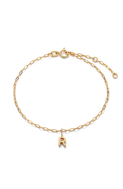 Gold Charm Letter Bracelet
