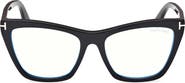 TOM FORD 54mm Cat Eye Blue Light Blocking Optical Glasses