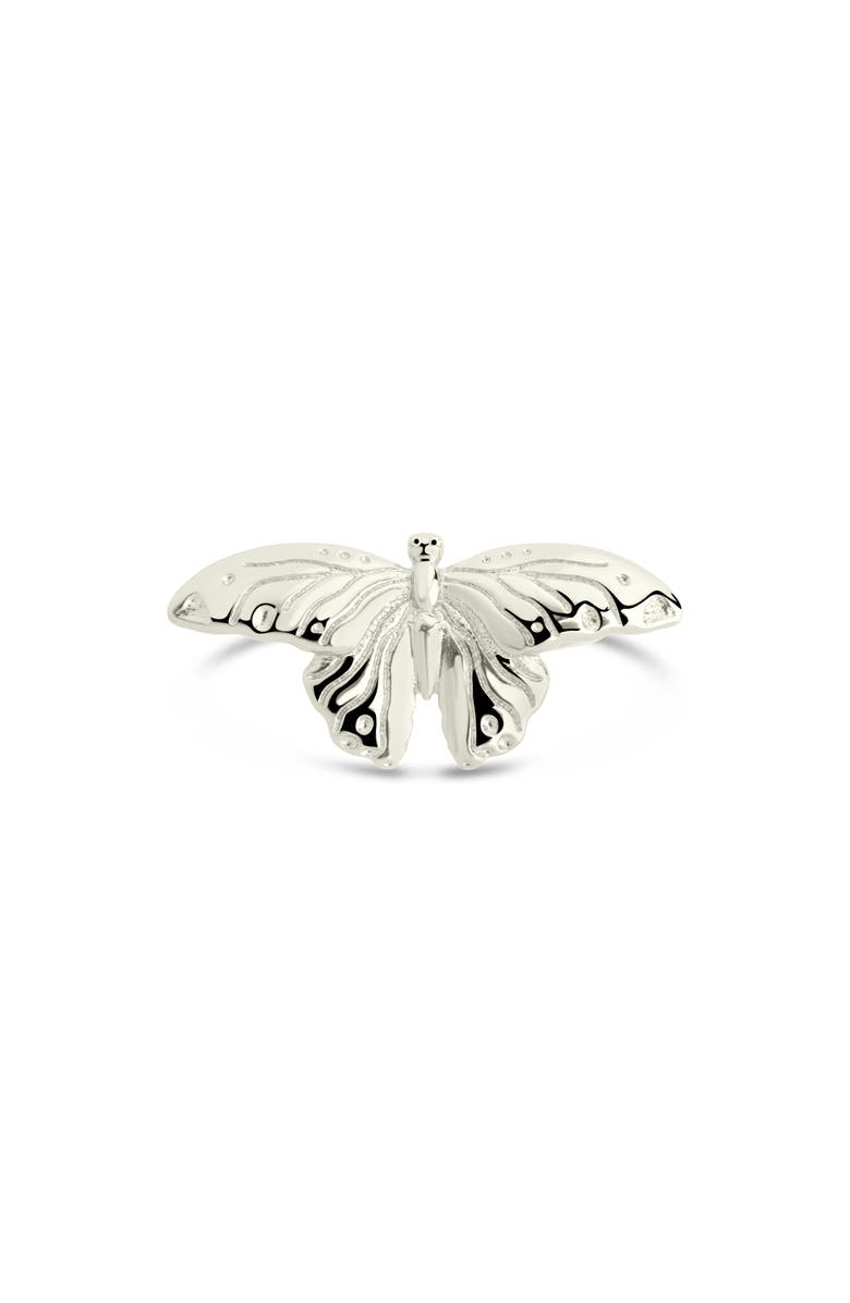 Sterling Forever Rowena Butterfly Ring, Alternate, color, Silver