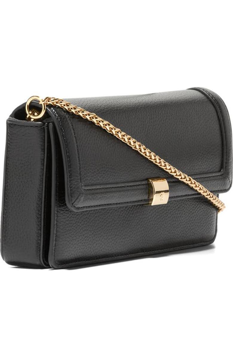 Cole Haan Daniella Leather Wallet on a Chain, Alternate, color, Black