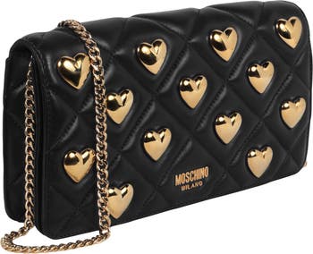 ☆EMIS☆ HEART QUILTED SHOULDER BAGBLACK m1037_1334845 HEART QUILTED SHOULDER BAG-BLACK - EMIS