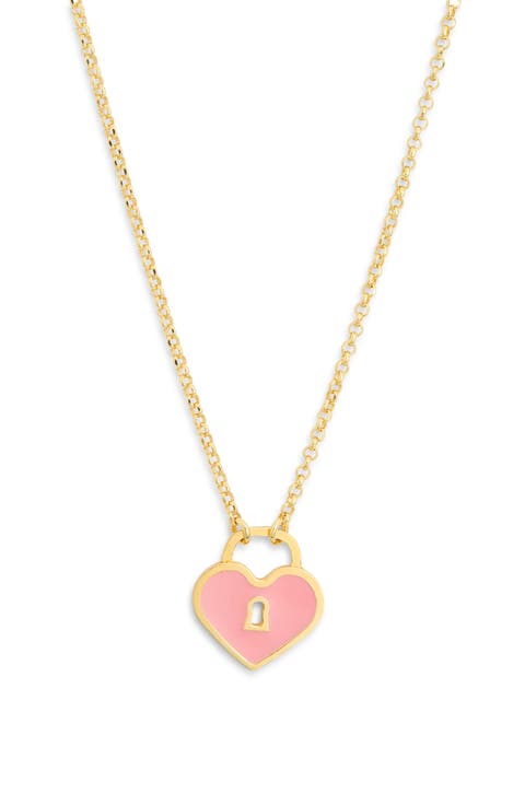 Heart Lock Pendant Necklace