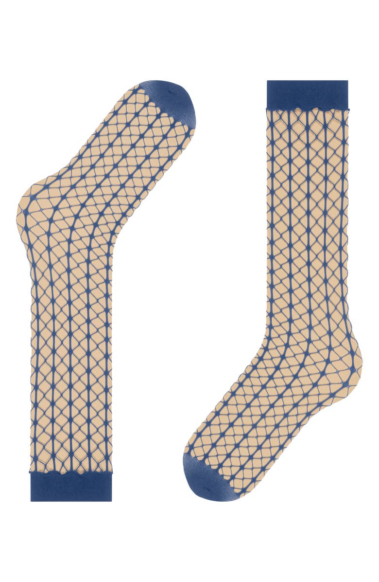 Falke Paradise Net Knee High Socks, Alternate, color, Smoky Blue