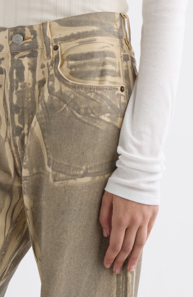 Acne Studios Pentyone Lux Overprint Jeans, Alternate, color, Beige/ Sage Green