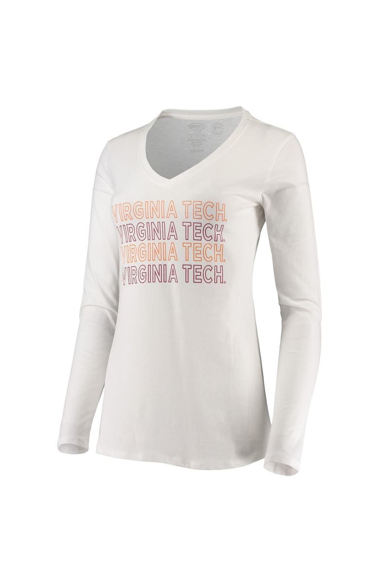 CONCEPTS SPORT Women's Concepts Sport Maroon/White Virginia Tech Hokies Flagship Long Sleeve T-Shirt & Pants Sleep Set, Alternate, color,