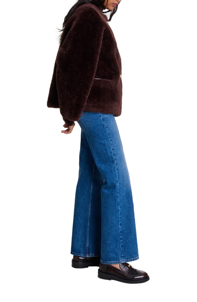 maje Short faux fur coat, Alternate, color,