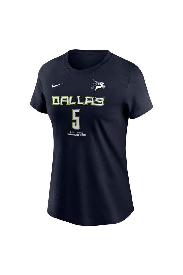Women's Nike Paige Bueckers Navy Dallas Wings 2025 WNBA Draft Explorer Edition Name & Number T-Shirt, Alternate, color, Navy