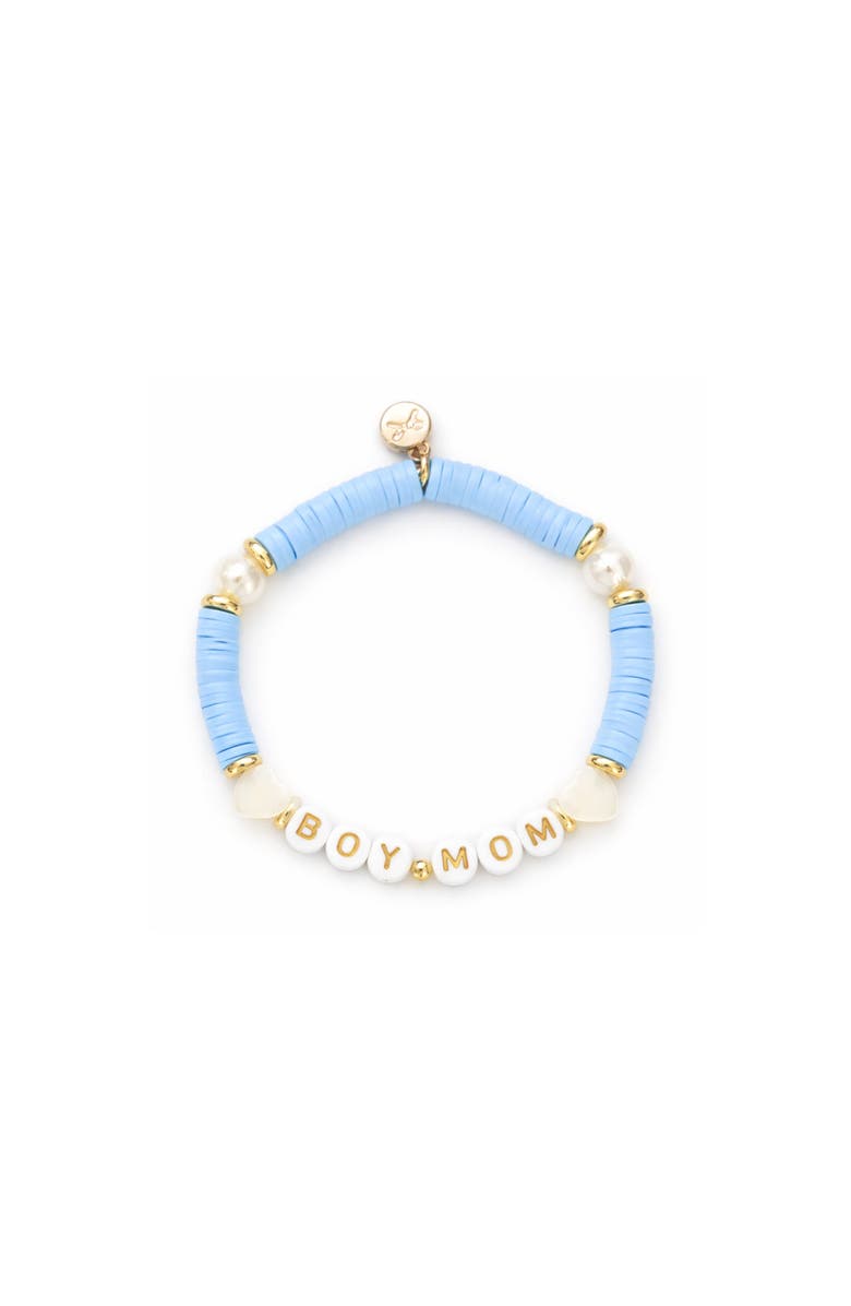 Bits & Bows Boy Mom Women's Bracelet, Main, color, Blue/White