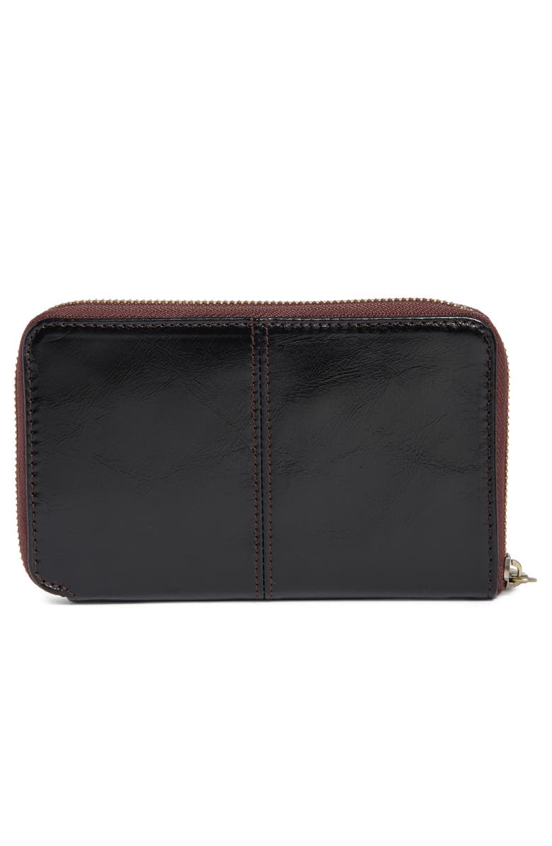 HOBO Rave Leather Wallet, Alternate, color, Black