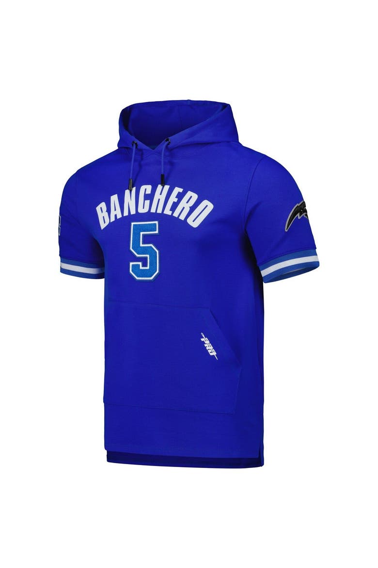 Men's Pro Standard Paolo Banchero Royal Orlando Magic Name & Number Short Sleeve Pullover Hoodie, Alternate, color, Royal