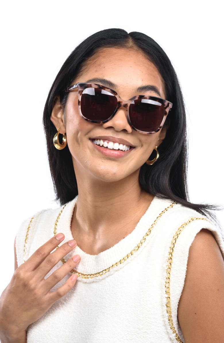 Mohala Eyewear Keana 54mm Medium Nose Bridge Medium Width Polarized Square Sunglasses, Alternate, color, 