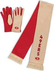 WEAR by Erin Andrews Women's WEAR by Erin Andrews San Francisco 49ers Tonal Microcheck Scarf & Glove Set