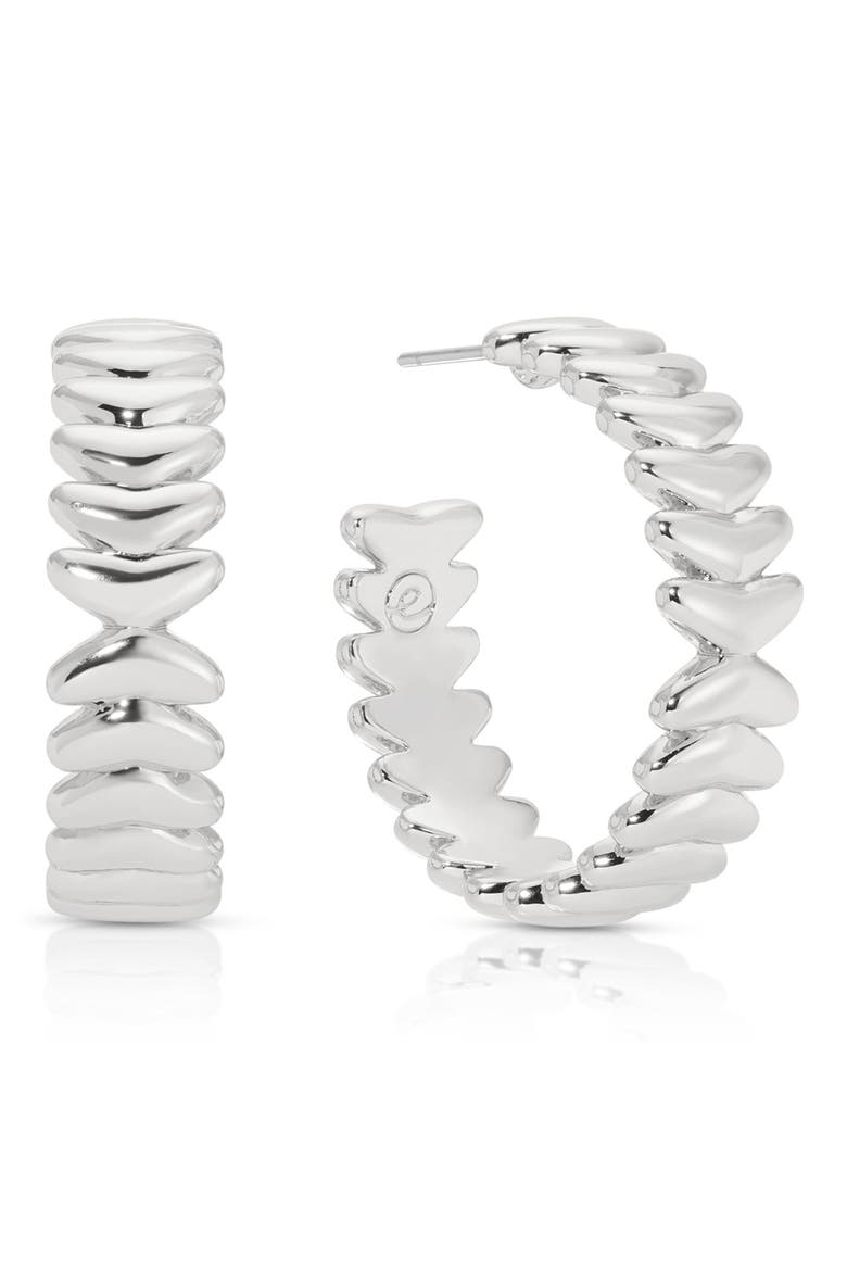 Vortex Medium Hoop Earrings, Main, color, SILVER