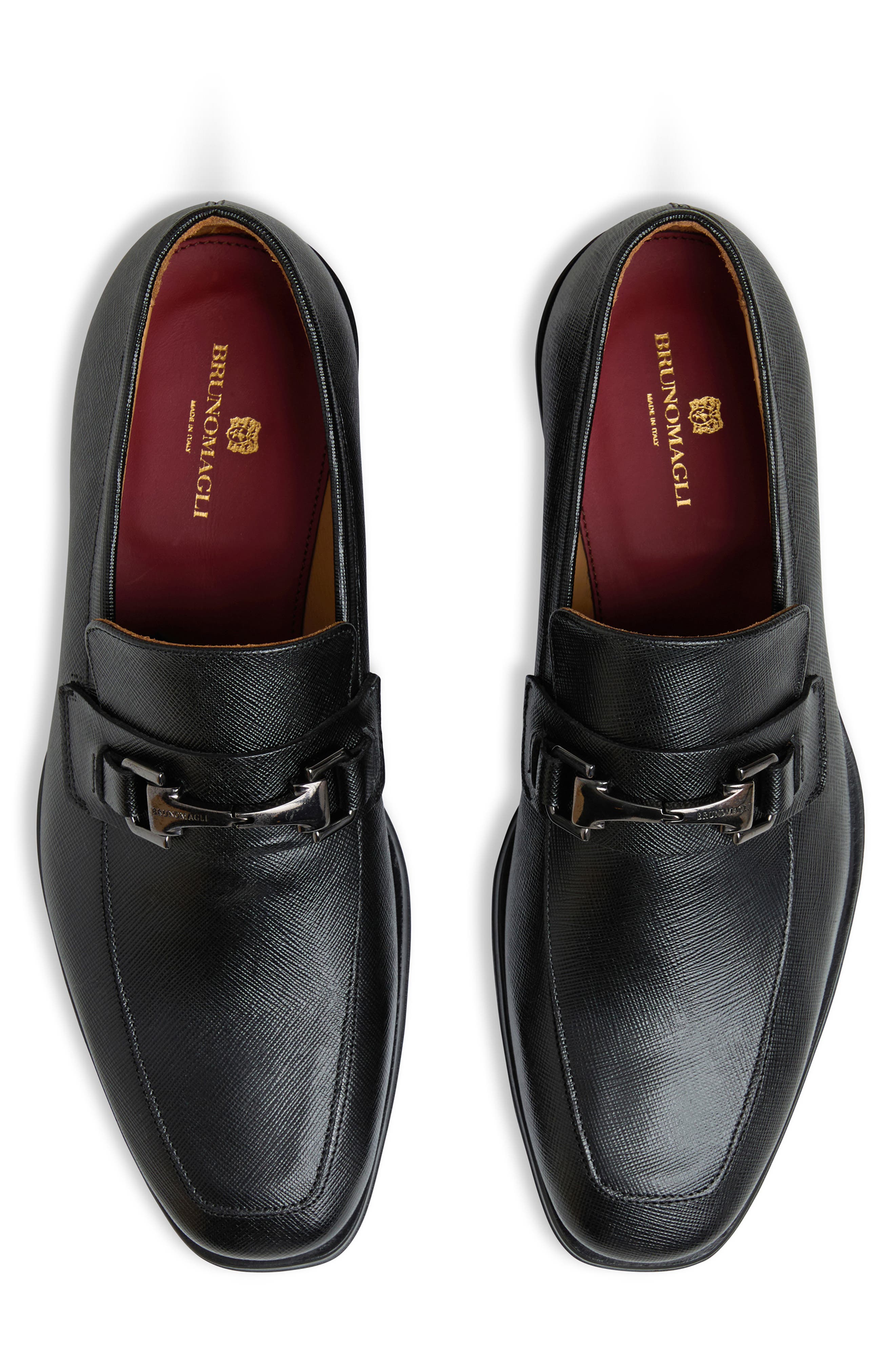 Bruno Magli Raging Bit Loafer, Alternate, color, Black Saffiano