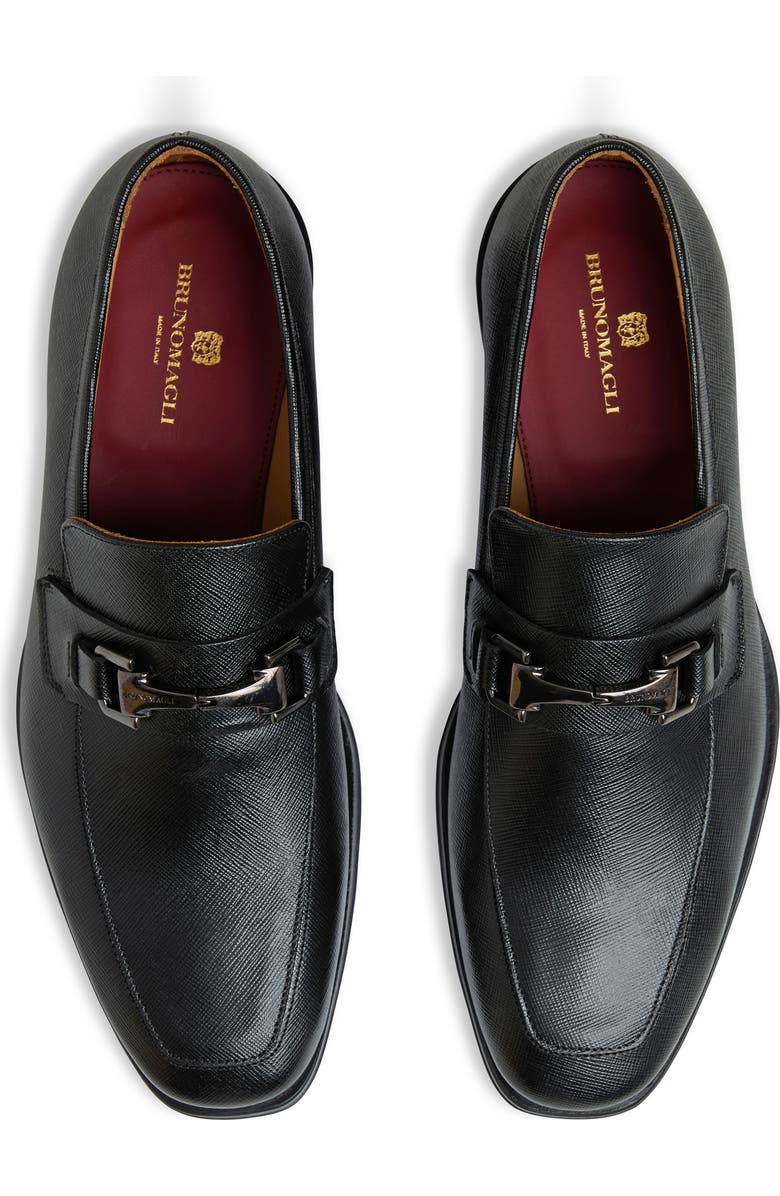 Bruno Magli Raging Bit Loafer, Alternate, color, Black Saffiano