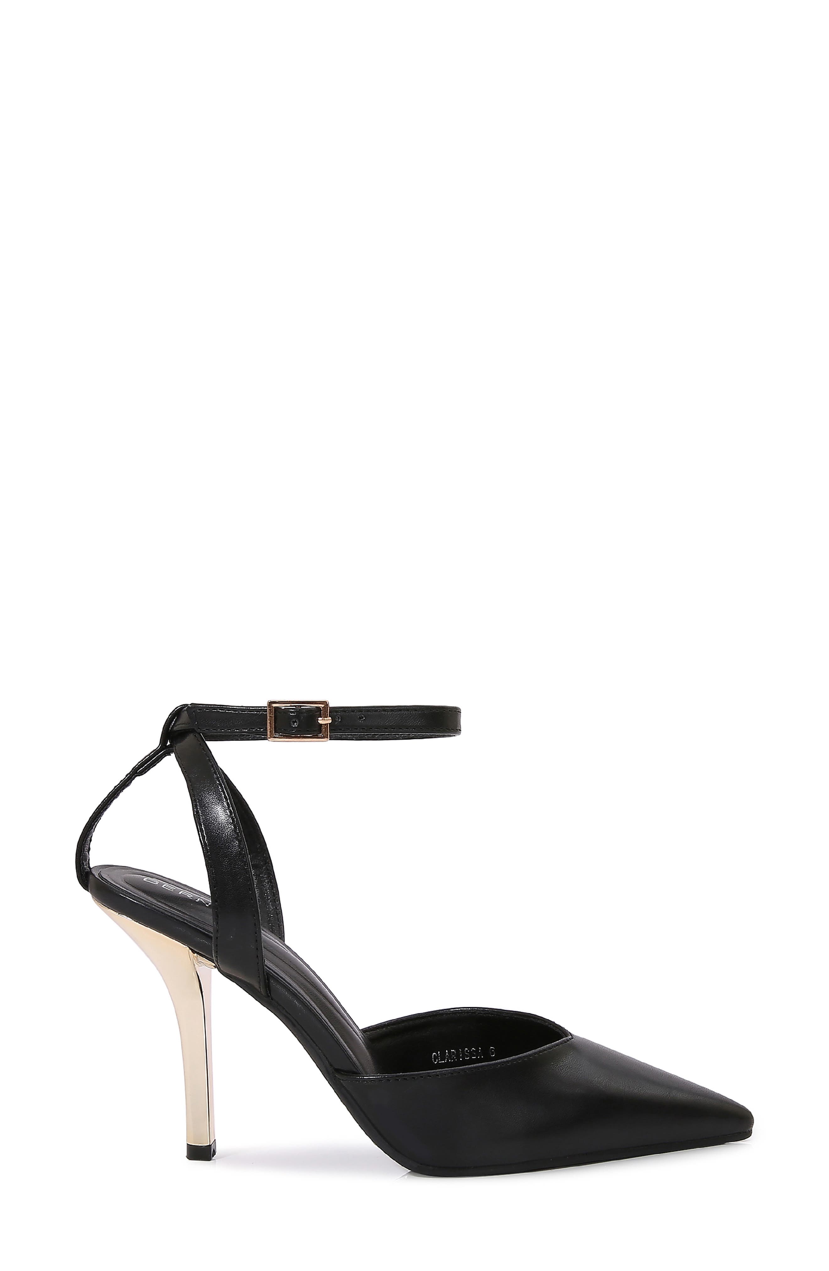 BERNESS <p>Clarissa Faux Leather D'Orsay Pump (Women)</p>, Alternate, color, Black