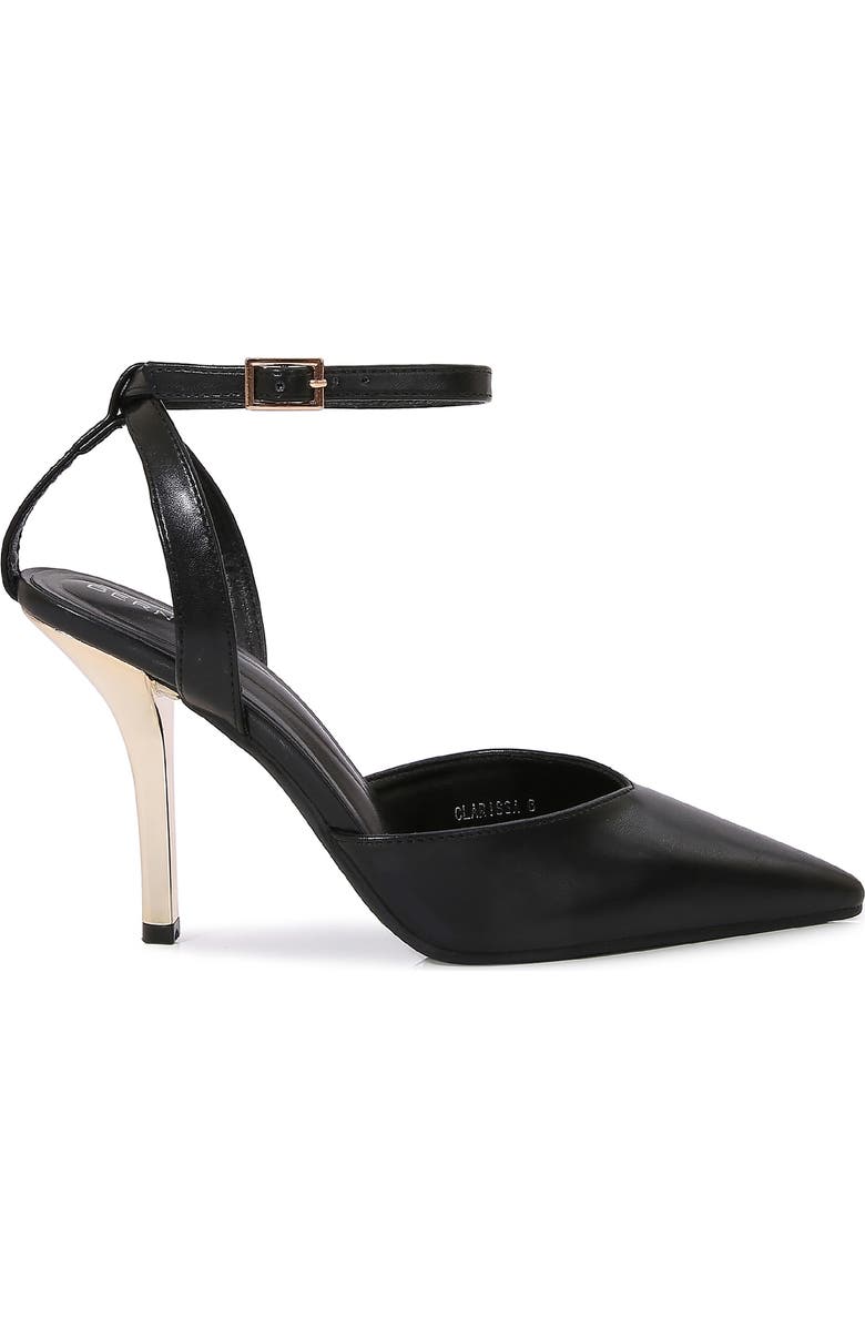 BERNESS <p>Clarissa Faux Leather D'Orsay Pump (Women)</p>, Alternate, color, Black