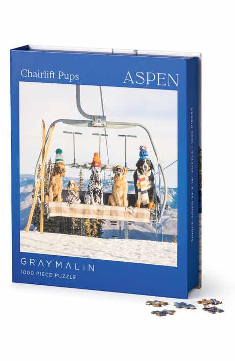 Gray Malin Chairlift Pups 1,000 Piece Puzzle