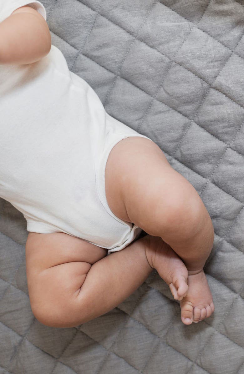 Poppyseed Play Round Linen Play Mat, Alternate, color, Gray