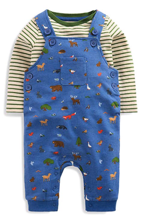 Kids' Printed Jersey Dungaree Set
