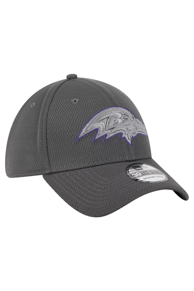 Men's New Era Graphite Baltimore Ravens  Main 39THIRTY Flex Hat, Alternate, color, Graphite