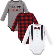 Little Treasure Triple Pack Long-Sleeve Infant Bodysuits