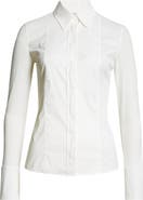 Akris punto Mixed Media Button-Up Shirt