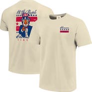 IMAGE ONE Men's Cream Clemson Tigers Uncle Sam Mascot T-Shirt