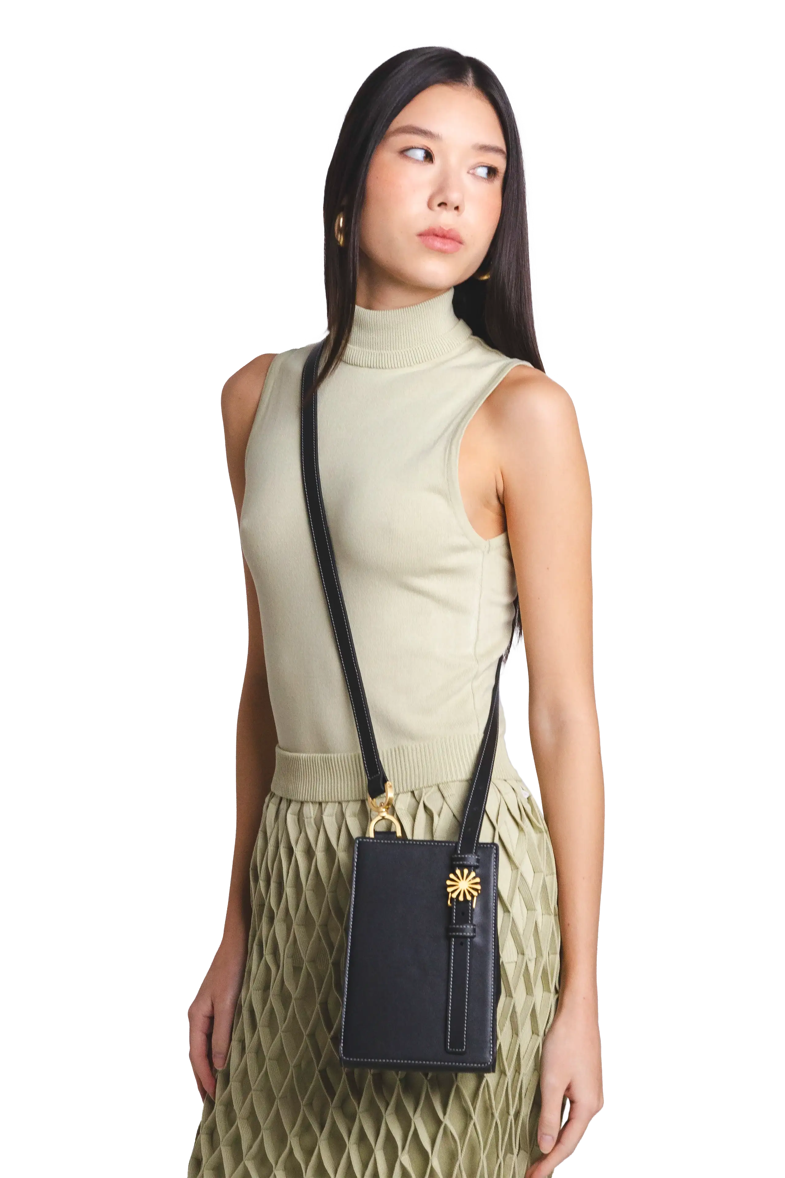 1PM Leather Crossbody Bag, Alternate, color, Black