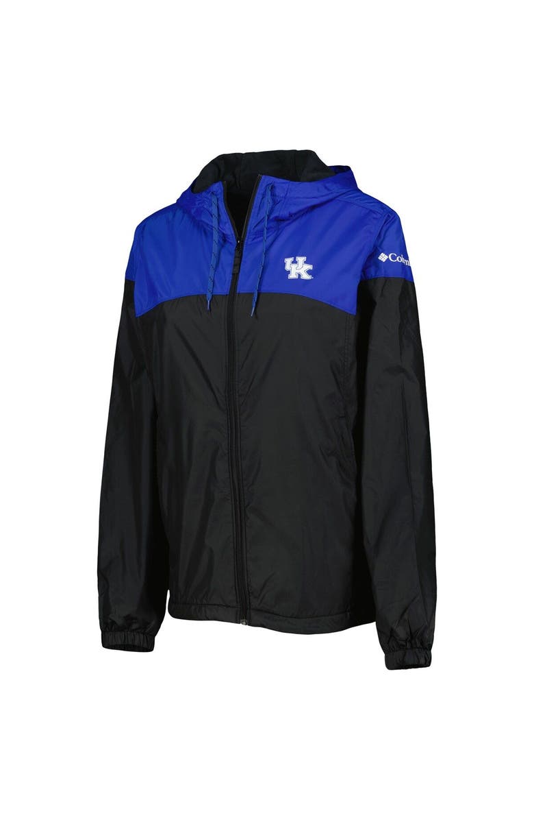 Columbia Women's Columbia Black/Royal Kentucky Wildcats Flash Forward Full-Zip Hoodie Windbreaker Jacket, Alternate, color,