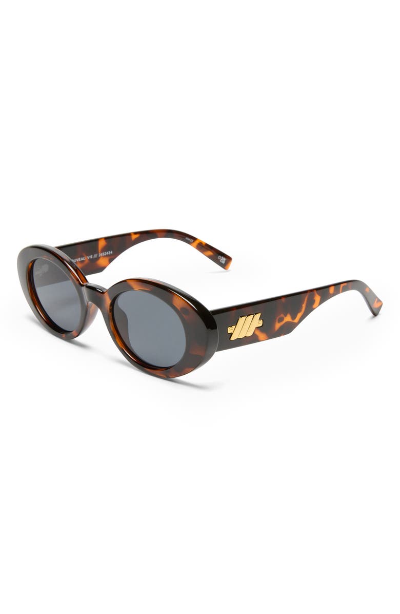 Le Specs Nouveau Vie 50mm Oval Sunglasses, Alternate, color, Dark Tort
