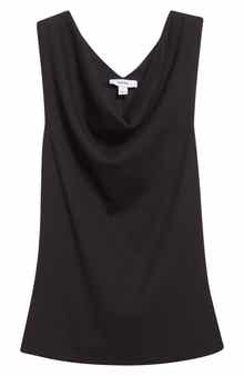 Reiss Lyra Cowl Neck Stretch Cotton Tank