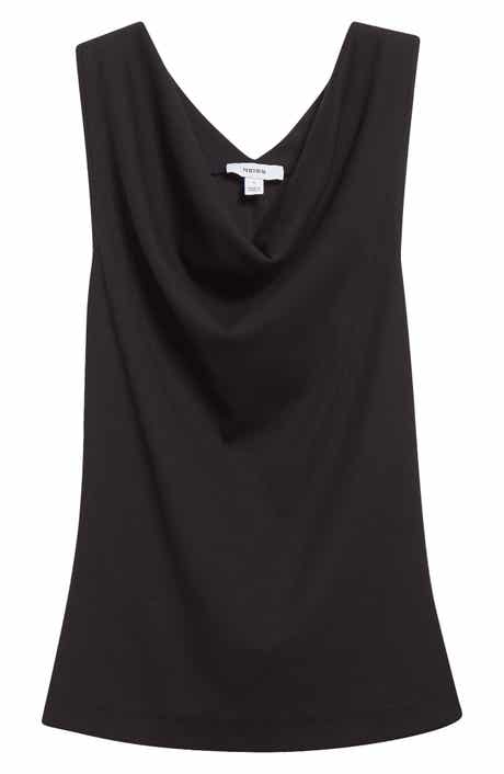 Reiss Lyra Cowl Neck Stretch Cotton Tank