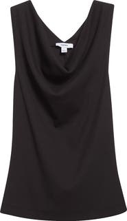 Reiss Lyra Cowl Neck Stretch Cotton Tank