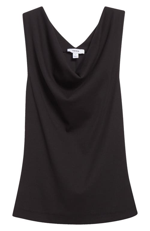 Reiss Lyra Cowl Neck Stretch Cotton Tank In Purple