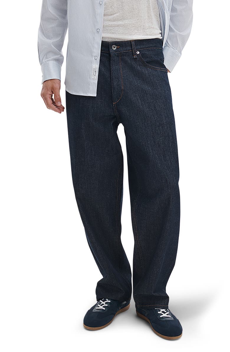 rag & bone Baggy Authentic Rigid Straight Leg Jeans, Main, color, Resin Rinse