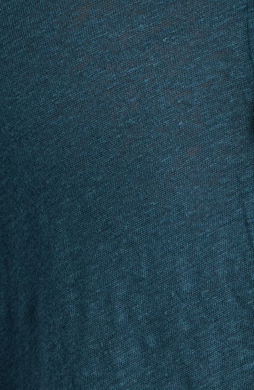 Alex Crane Ola Linen Knit Short Sleeve Button-up In Dusk