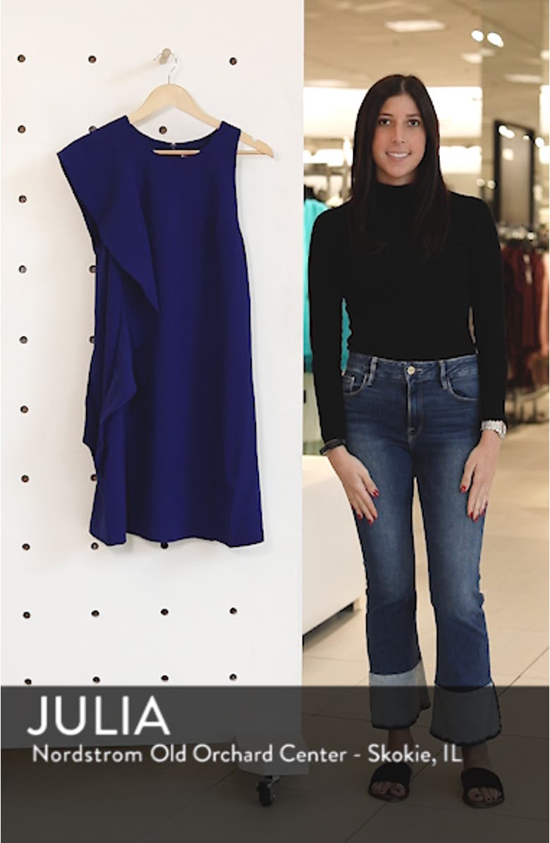 Asymmetrical Ruffle Shift Dress, sales video thumbnail