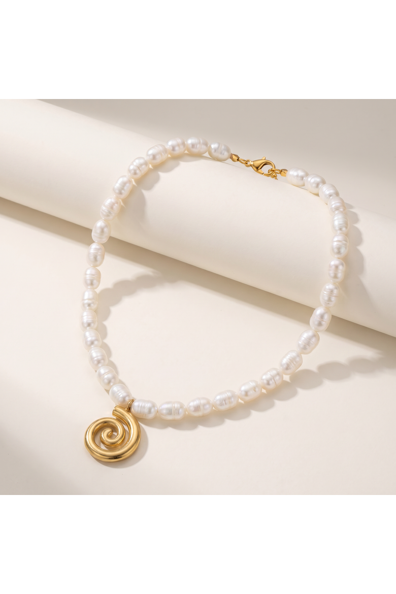 Athena 18" Pearl 18k Gold Plated Pendant Necklace, Main, color, 18k Yellow Gold
