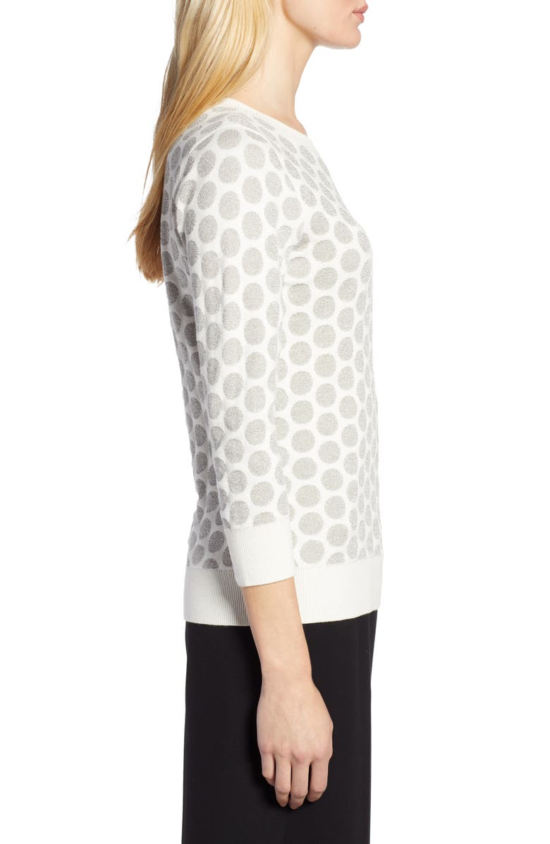Halogen<sup>®</sup> x Atlantic-Pacific Shimmer Dot Sweater, Alternate, color,