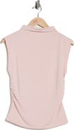 NORDSTROM RACK Sleeveless Ruched Mock Neck Top