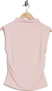 NORDSTROM RACK Sleeveless Ruched Mock Neck Top